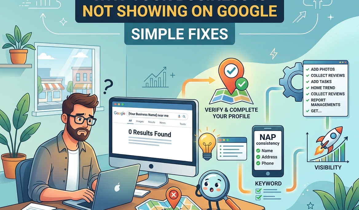 Why Your Business Is Not Showing on Google (Simple Fixes)