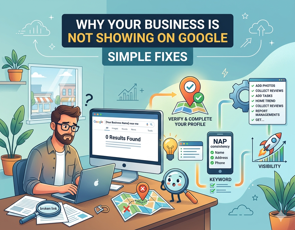 Why Your Business Is Not Showing on Google (Simple Fixes)